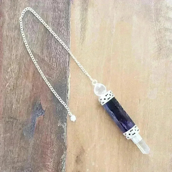 Amethyst and Clear Quartz Pendulum - Picture 1 of 1